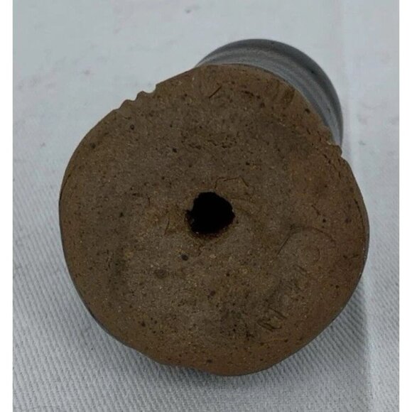 Art Pottery Toad Frog Ceramic Figurine Small Miniature Mini Signed Marie 2.25" - Picture 5 of 6